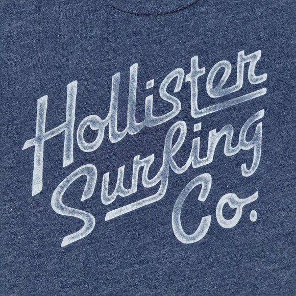 Hollister Shirt Women's Small Blue Surfing Co Graphic Tee Short Sleeve Top Adult - Picture 2 of 14